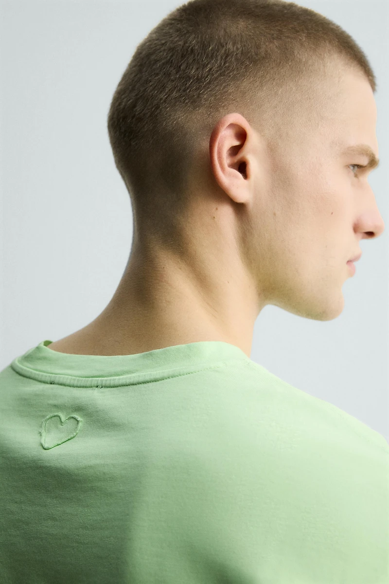 EMBROIDERED HEART T-SHIRT