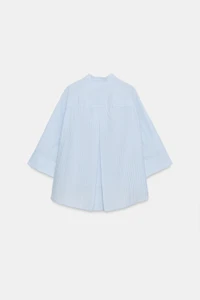 ZW COLLECTION ASYMMETRIC STRIPED SHIRT