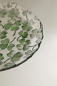 CLOVER GLASS DESSERT PLATE