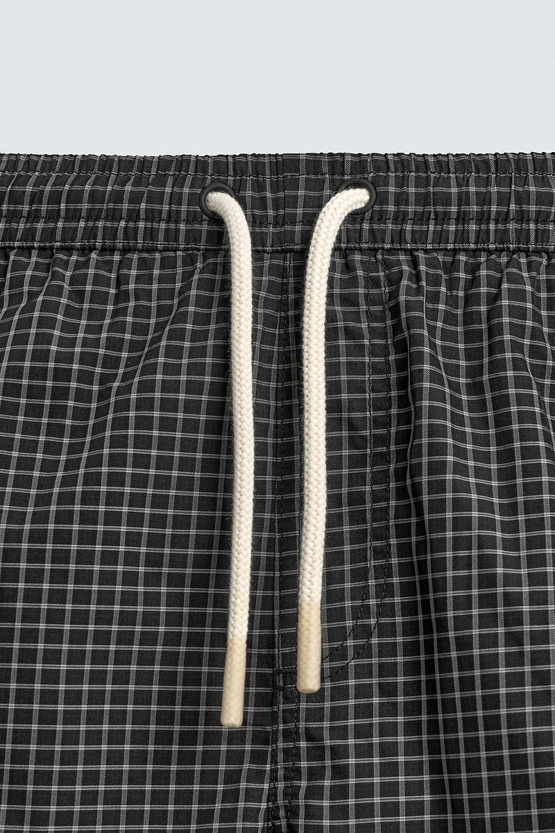 PLAID LONG SWIMSUIT