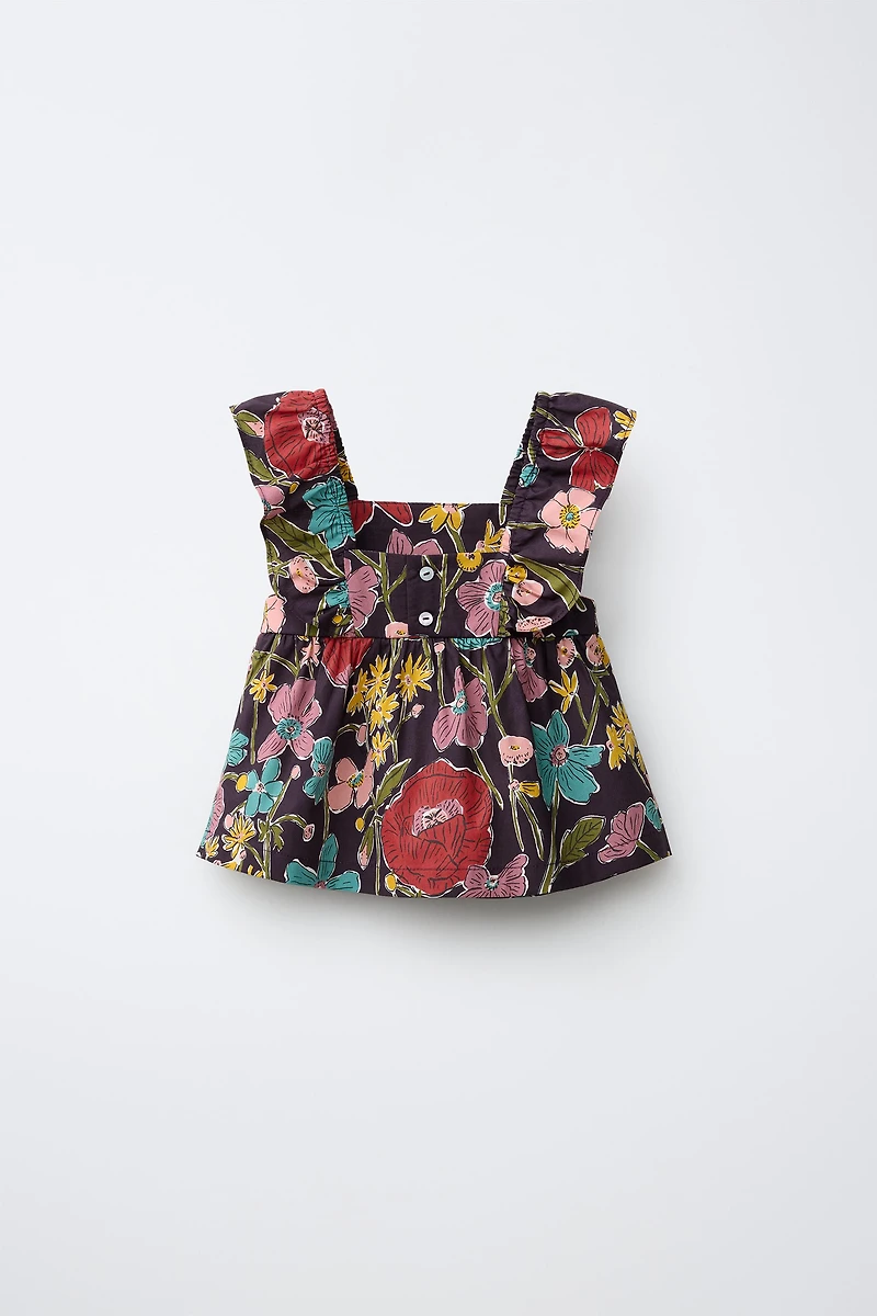 FLORAL PRINT TOP MADE WITH LIBERTY FABRIC