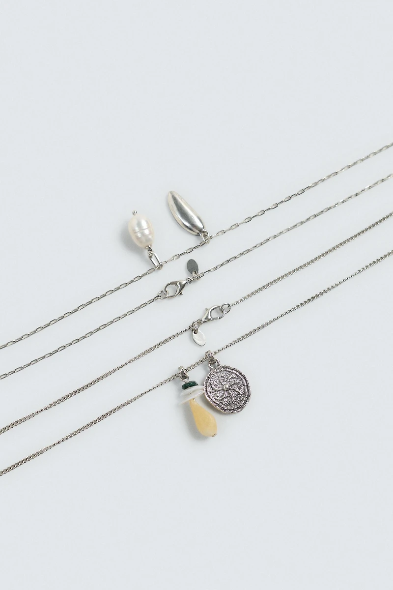 PACK OF 2 COMBINED BEADED CHAINS