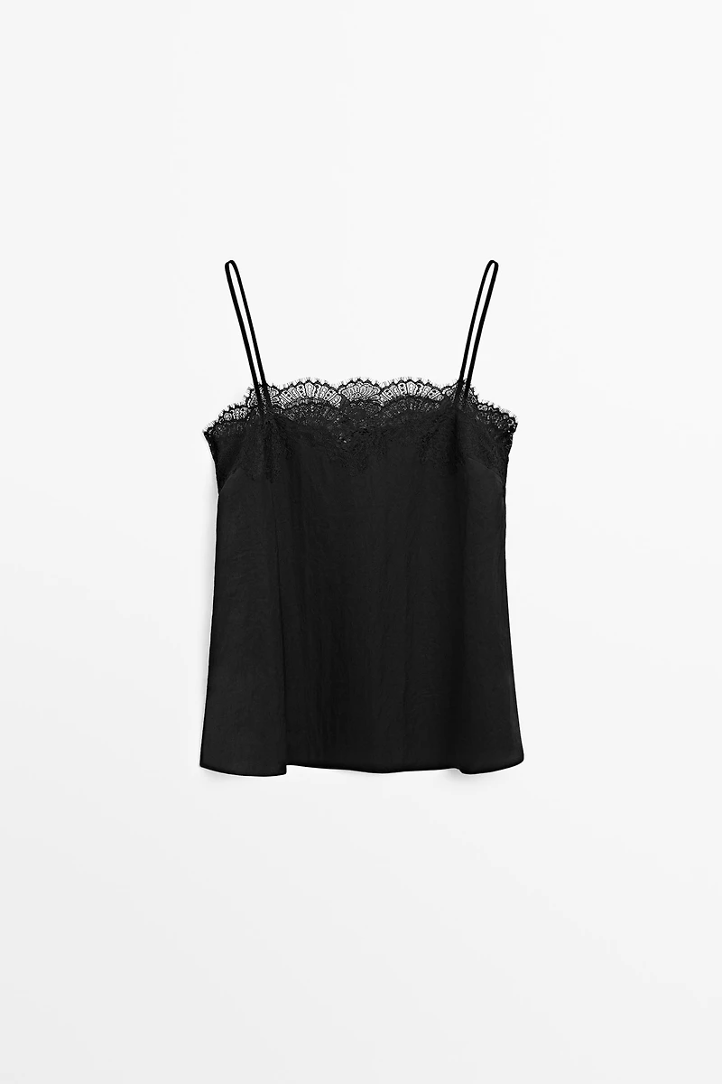 Lace camisole top