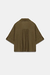 FLOWY SHORT SLEEVE SHIRT