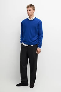 100% cashmere ribbed knit sweater
