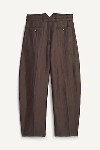 WIDE FIT BELTED PANTS