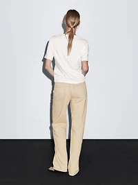 Jean large mid-rise coton