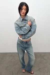 TRF RIPPED DENIM JACKET