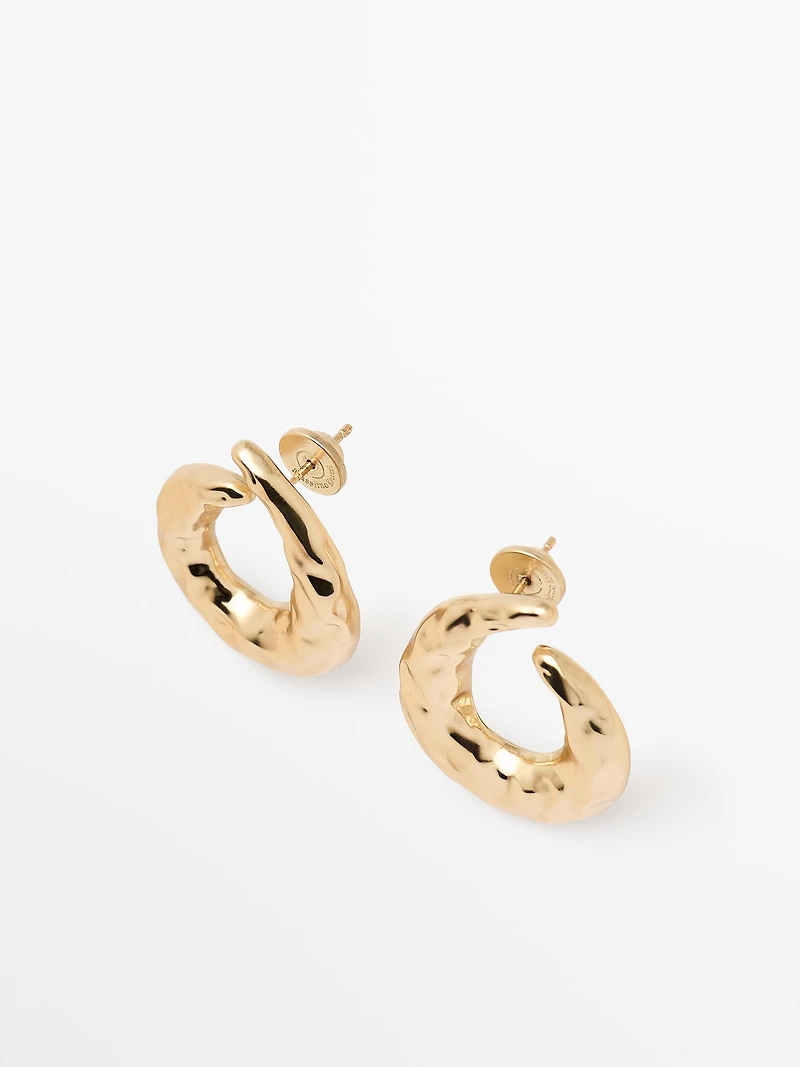 Textured hoop earrings