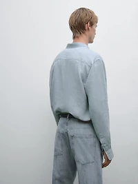 Regular fit shirt with maltinto finish