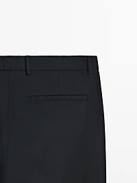 Slim fit textured trousers