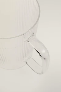 BOROSILICATE GLASS MUG WITH LINES