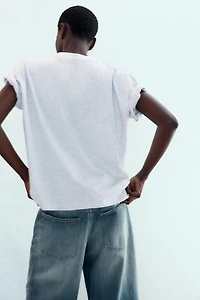 SHORT SLEEVE TEXT T-SHIRT