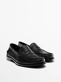Mocassin cuir gras souple