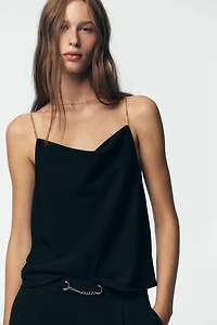 CHAIN STRAP LINGERIE TOP