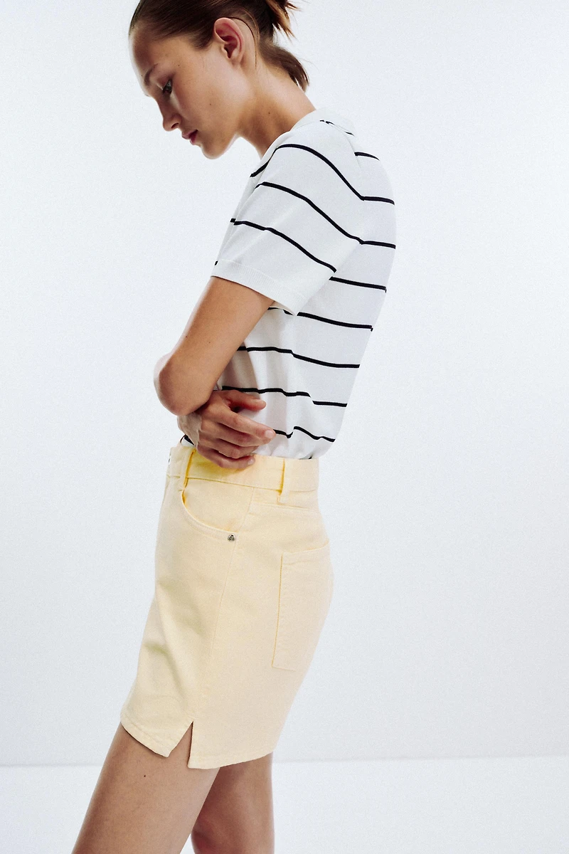 Z1975 HIGH-WAISTED CROSSOVER WAIST DENIM SHORTS