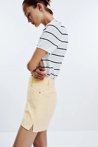 Z1975 HIGH-WAISTED CROSSOVER WAIST DENIM SHORTS