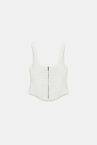 COMBINATION TULLE CORSET TOP