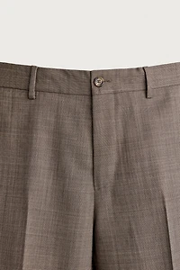 TEXTURED WOOL SUIT PANTS