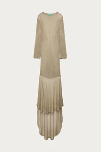 METALLIC THREAD KNIT MAXI DRESS MARISA BERENSON X ZARA