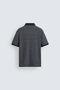 REGULAR FIT STRIPED JACQUARD POLO