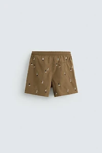 EMBROIDERED MID-LENGTH SWIMSUIT