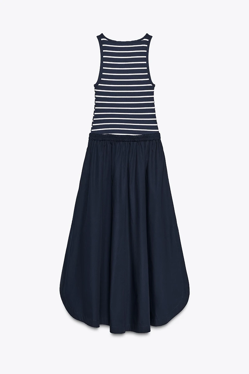 ROBE MIDI COMBINÉE POPELINE