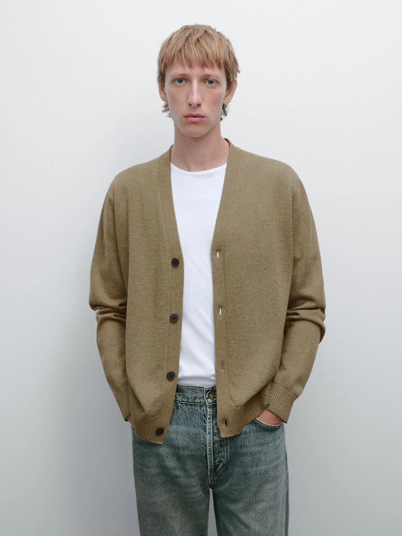 100% cotton knit cardigan