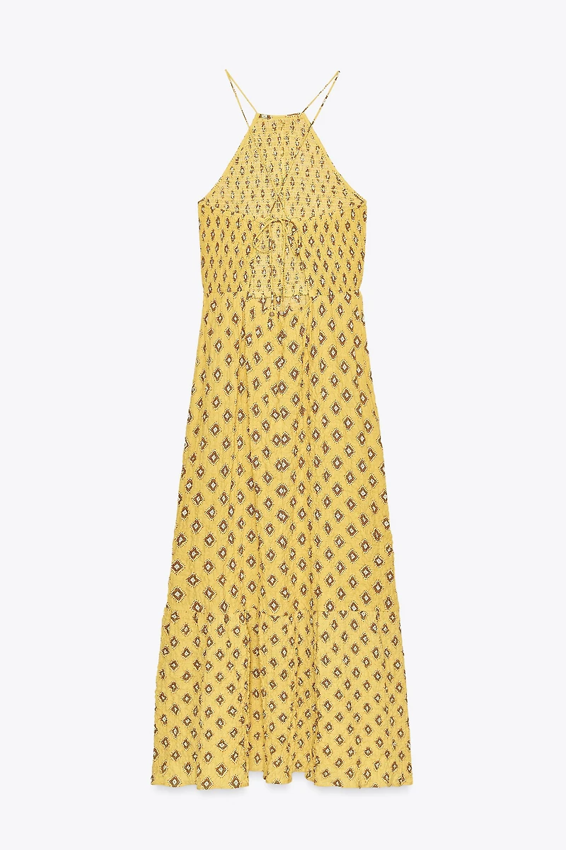 PRINTED MIDI DRESS