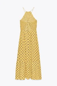 PRINTED MIDI DRESS