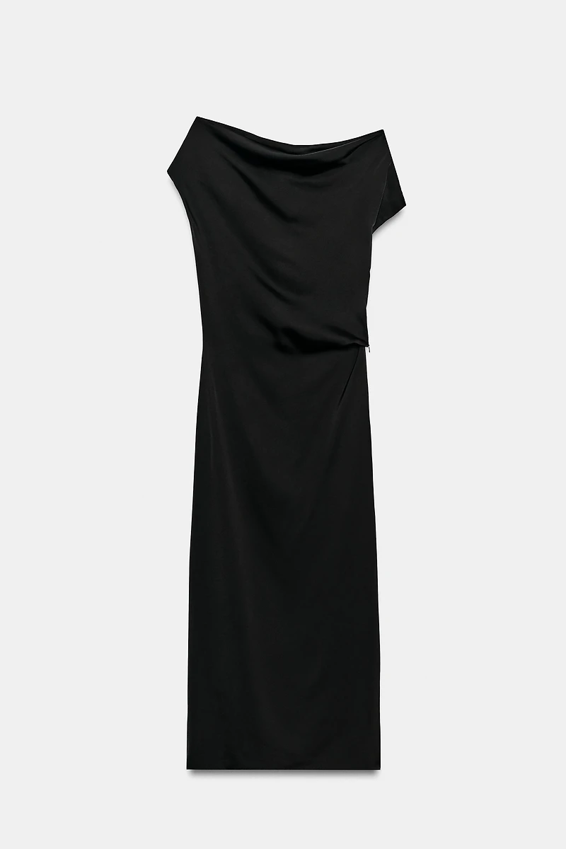 ZW COLLECTION ASYMMETRIC SATIN DRESS