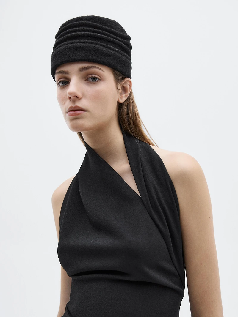 Long halter dress with back detail - LIMITED