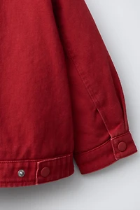 CONTRAST COLLAR PATCH JACKET