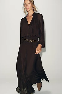 RUCHED LONG DRESS