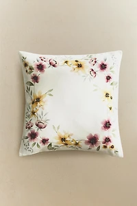 FLORAL PRINT CUSHION COVER