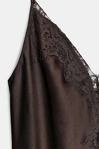 ZW COLLECTION SATIN LACE DRESS