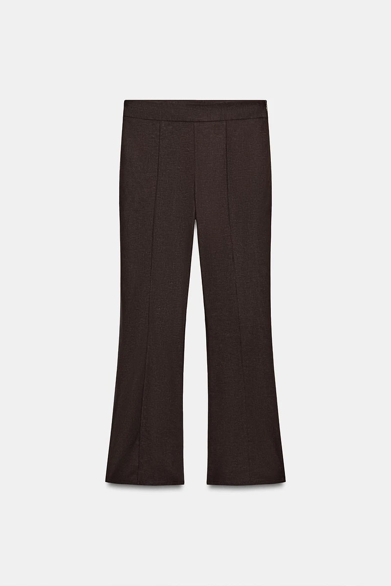 PANTALON MINI FLARE AVEC LIN