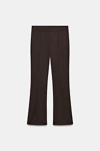 PANTALON MINI FLARE AVEC LIN