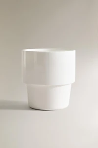 WHITE GLASS MUG