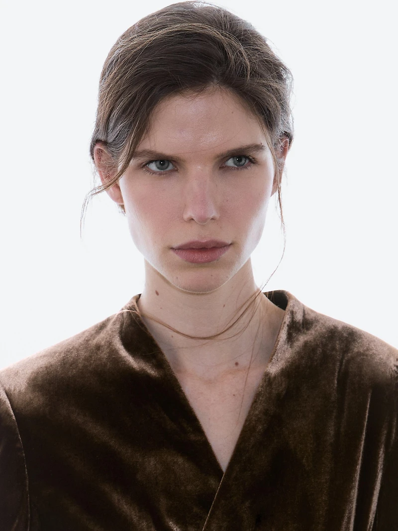 Veste en velours nœud