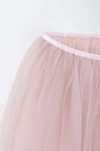 LONG MULTILAYERED TULLE SKIRT