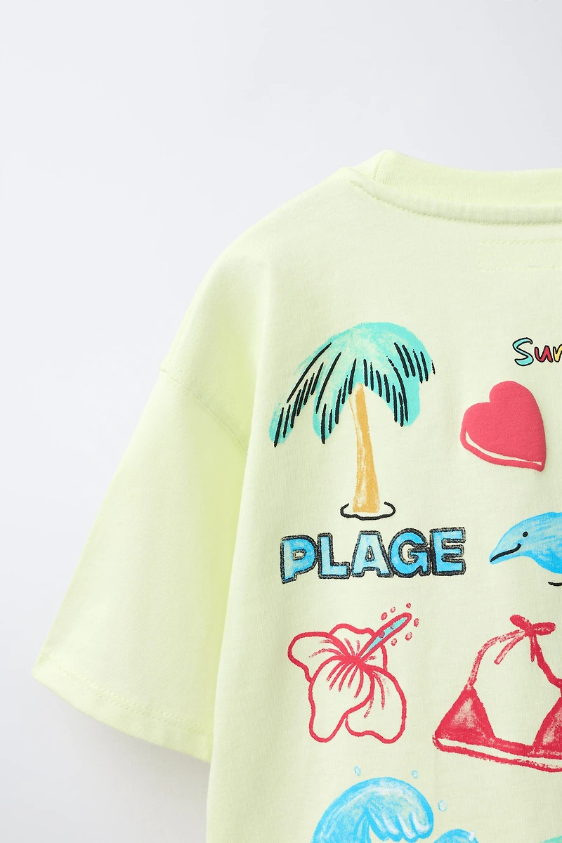 T-SHIRT IMPRIMÉ PLAGE