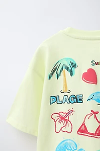T-SHIRT IMPRIMÉ PLAGE