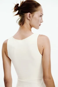 INTERLOCK BUTTON DRESS