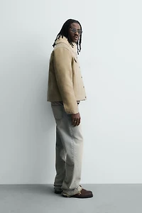 COMBINED FAUX FUR COTTON JACKET