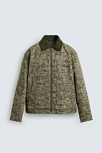 ABSTRACT JACQUARD QUILTED JACKET