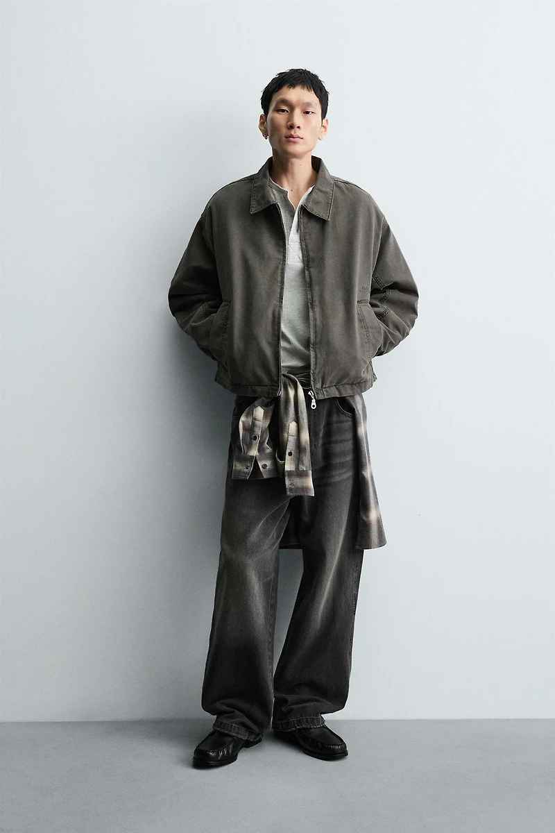 EMBROIDERED CROPPED FIT JACKET