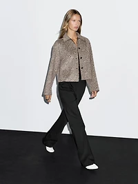 Manteau court laine