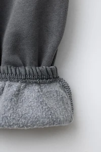 WASHED EFFECT JOGGER PANTS WITH LABEL