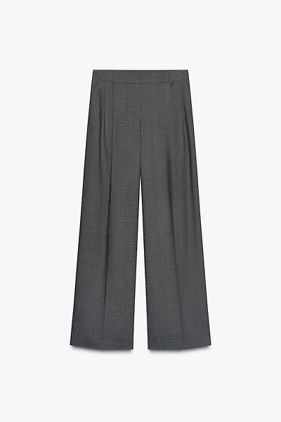 WIDE LEG PLEATED PANTS
